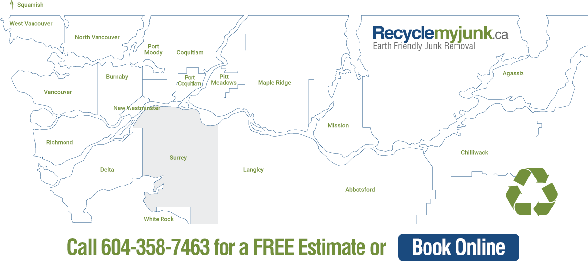 Junk Removal Surrey Map